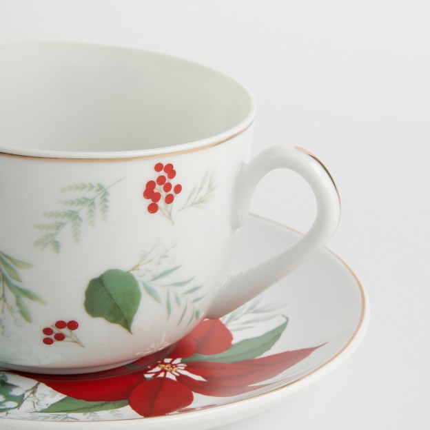 Set ceasca cu farfurie POINSETTA