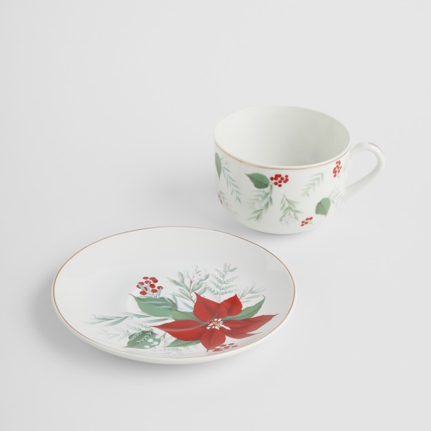Set ceasca cu farfurie POINSETTA