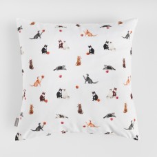 Față de perna cu imprimeu Gattino 45x45 cm cu motiv animalier