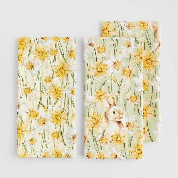 Set cos cu prosoape de bucatarie DAFFELISBUNNY