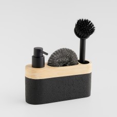 Дозатор с губкой и щеткой Bricko wood Дозатор с губкой и щеткой Bricko wood