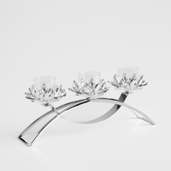 Suport lumânare CRISTAL GLASS TRIO