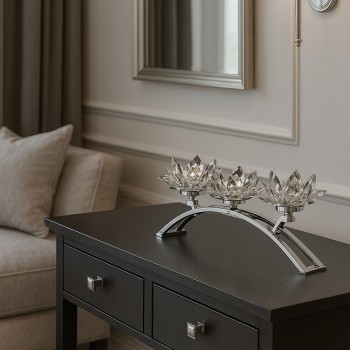 Suport lumânare CRISTAL SHINE TRIO