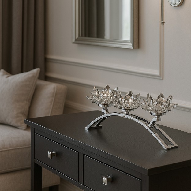 Suport lumanare CRISTAL SHINE TRIO