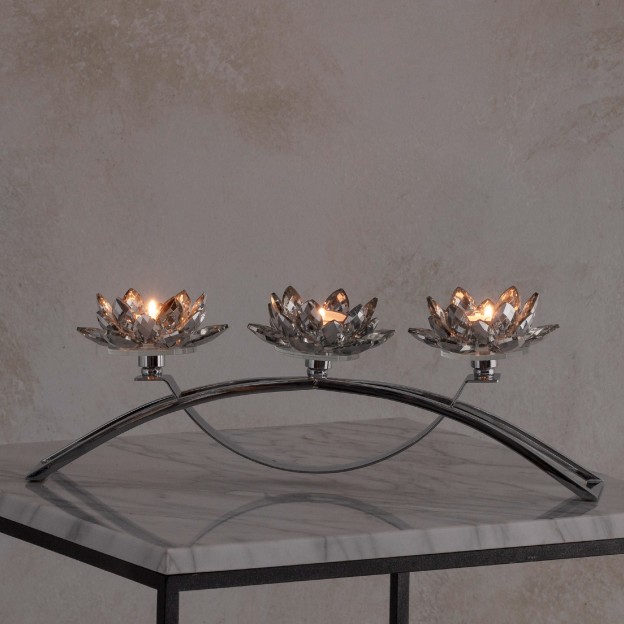 Suport lumanare CRISTAL SHINE TRIO