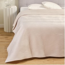 Cuvertură uni color pentru pat cu model geometric embosat Trialett 200x220 cm Cuvertură uni color pentru pat cu model geometric embosat Trialett 200x220 cm