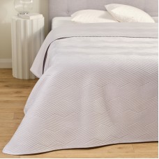 Cuvertură uni pe pat cu model embosat Trialett 200x220 cm cu model geometric Cuvertură uni pe pat cu model embosat Trialett 200x220 cm cu model geometric