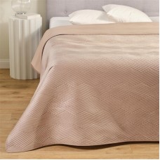 Cuvertură uni pe pat cu model geometric în relief Trialett 200x220 cm Cuvertură uni pe pat cu model geometric în relief Trialett 200x220 cm