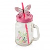 Pahar cu capac si pai PASTEL MEADOW