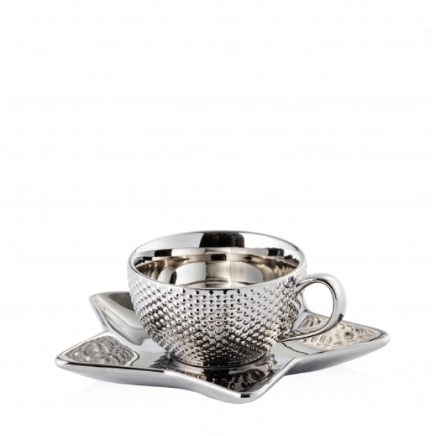 Ceasca cu farfurie TEXTURE STAR