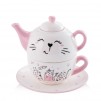 Ceainic cu infuzor si ceasca LOVECAT