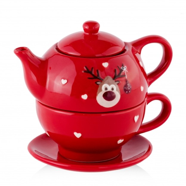 Ceainic cu infuzor si ceasca REINDERLY