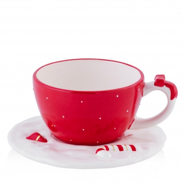 Ceasca cu farfurie SNOWY DAY