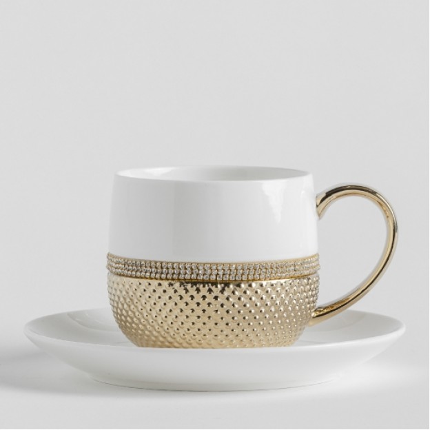 Ceasca cu farfurie GLAMTIS GOLD