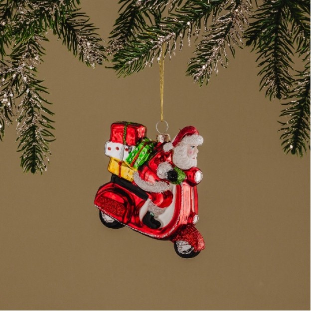 Jucarie pentru brad SANTASCOOTER