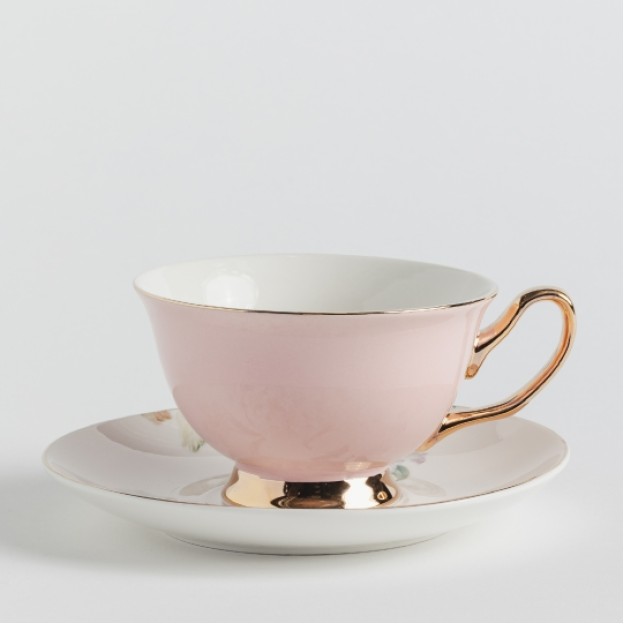 Ceasca cu farfurie PUJA PINK